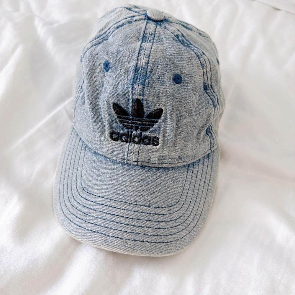 adidas Light Wash Denim Trefoil Cap - Denim